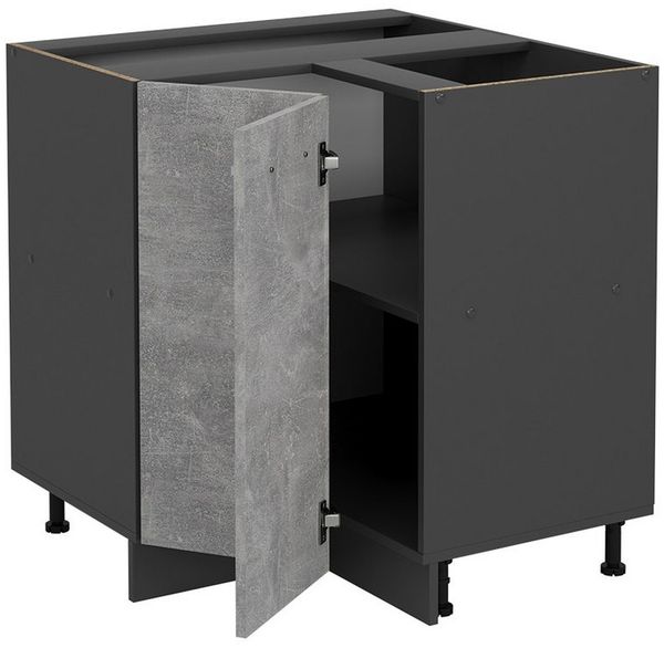 Eckunterschrank R-Line Beton 75.6 cm ohne Arbeitsplatte Vicco Bild 3