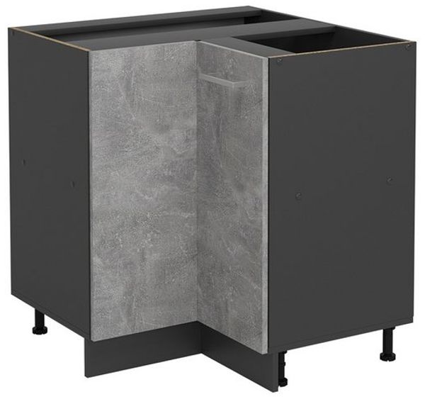 Eckunterschrank R-Line Beton 75.6 cm ohne Arbeitsplatte Vicco Bild 4