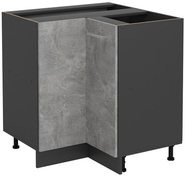 Eckunterschrank R-Line Beton 75.6 cm ohne Arbeitsplatte Vicco Bild 5
