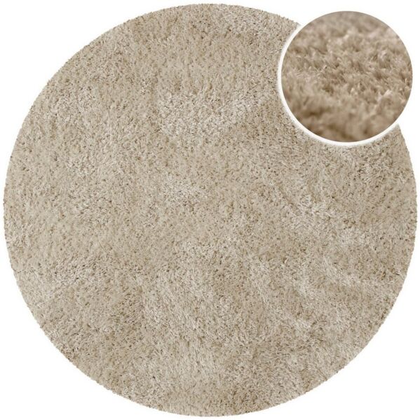 OTTO home Hochflor-Teppich Josetta, rund, Höhe: 50 mm, Langflor, Shaggy, dichter weicher Hochflor, uni farben, Wohnzimmer