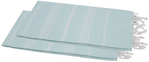 my Hamam Hamamtücher Hamamtücher 100x180 cm, 2 Stück, Sultan Style, Baumwolle (2-St), Hamam Handtücher Set, Strandtuch Saunahandtuch, mit Fransen