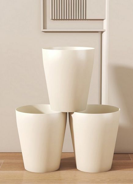 Sinoba Papierkorb rund moderner Mülleimer Papiereimer 788789, aus Kunststoff ideal für Kinderzimmer Küche Büro, 12 Liter Höhe 26,5cm