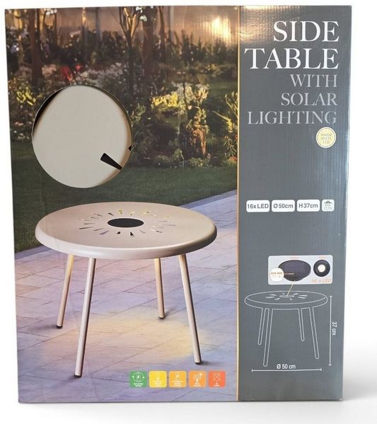 Spectrum Beistelltisch Outdoor Solar-Tisch Dm 50 cm Beistelltisch mit Solarbeleuchtung