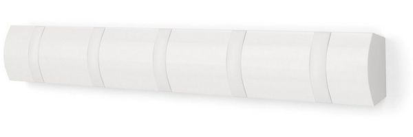 Umbra Flip Wandgarderobe aus Holz mit 5 Haken – Weiss/Weiss