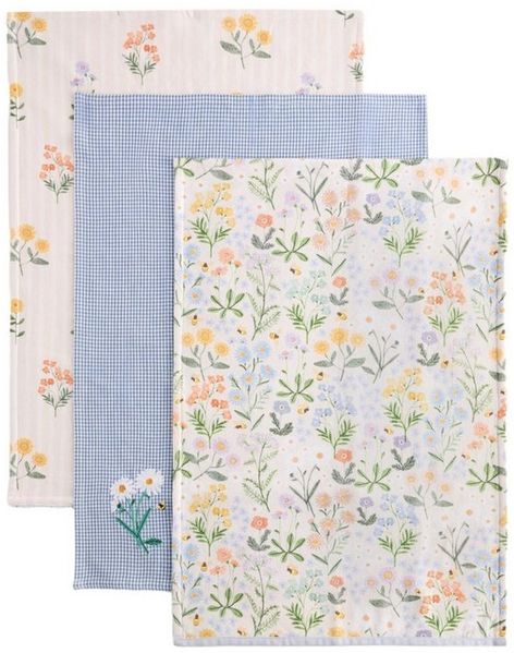 Next Geschirrtuch Maisie Geschirrtücher mit floralem Muster, 3er-Set, (3-tlg)