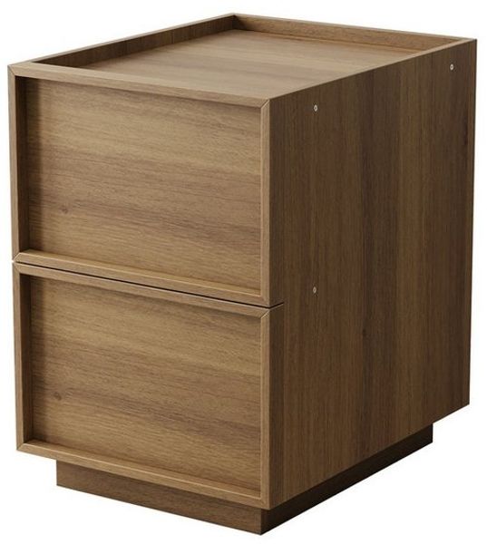 REDOM Nachttisch Moderner Nightstand (mit grifflosen Schubladen Eiche, 1-St, 38 x 48x 54 cm)