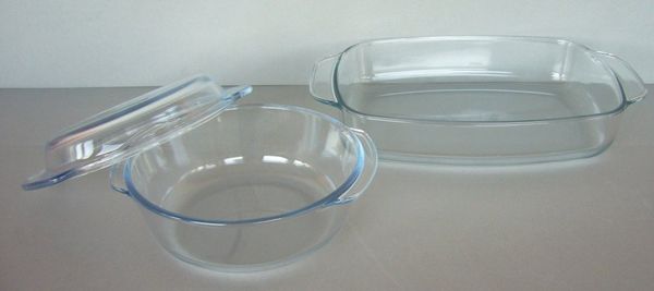 van Well Auflaufform, Glas, (3-St), feuerfestes Glas, 1,7 u. 2,3 Liter