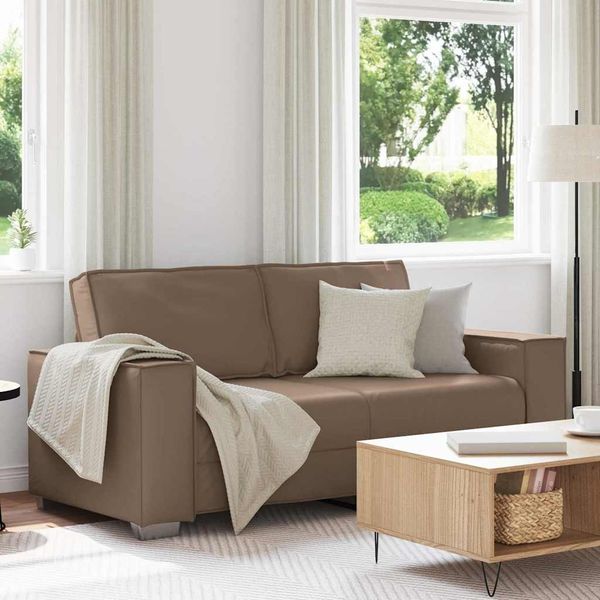 vidaXL Zweisitzer-Sofa Cappuccino 180 cm Kunstleder 4105055