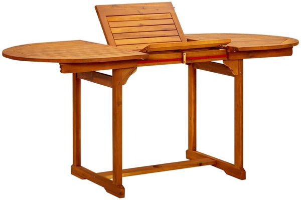 vidaXL Garten-Esstisch (120-170)x80x75 cm Massivholz Akazie 316567