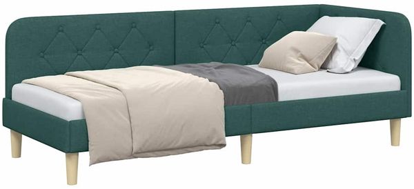 vidaXL Eckbettgestell Dunkelgrün 80 x 200 cm Stoff 42016557 Bild 3