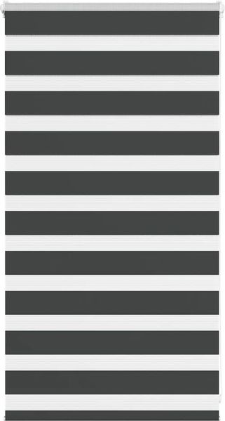 vidaXL Doppelrollo Schwarz 80x100 cm Stoffbreite 75,9 cm Polyester 4014205