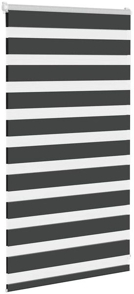 vidaXL Doppelrollo Schwarz 80x100 cm Stoffbreite 75,9 cm Polyester 4014205 Bild 3
