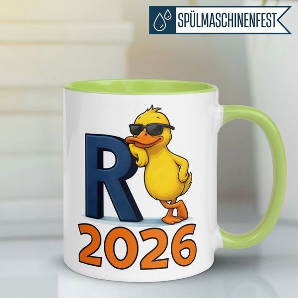Momentals Tasse Rente – „R steht für Rente“ – Renteneintritt Geschenk Mann Frau, Gratis Versand · Links-&Rechtshänder · Spülmaschinenfest