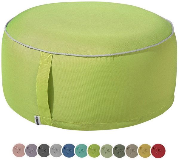 heimtexland Sitzkissen Outdoor Pouf Bodenkissen Garten Lounge Deko Hocker, schmutz-/wasserabweisend I UV-beständig I waschbar