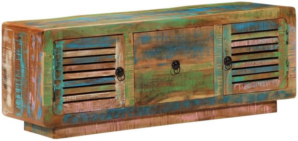 TV-Schrank, TV-Lowboard 110x30x40 cm Altholz Massiv