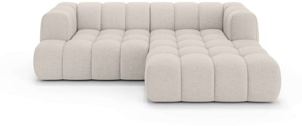 homsy by Ana Johnson Ecksofa »XL« BOUBELLE L-Form extra tief, Design: Bubble-Optik, Breite 247cm, hoher Sitzkomfort dank Wellenunterfederung, XL Sitztiefe 100 cm