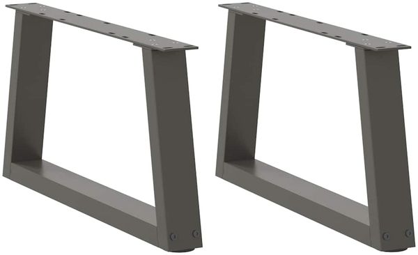 vidaXL Couchtischbeine V-Form 2 Stück Anthrazit 60x(30-31,3) cm Stahl 4012534