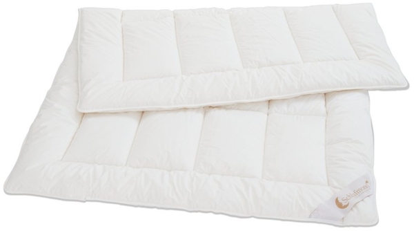 Schlafmond Naturfaserbettdecke Schlafmond Märchenweich Ganzjahresdecke 135x200 cm, Bezug: 100% Baumwolle