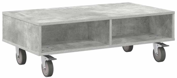 vidaXL Beistelltisch mit Rädern Beton Grau 90 x 50 x 30 cm 891019