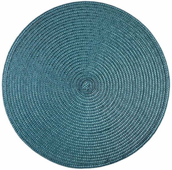 Haus und Deko Platzset Platzset rund ca. 35 cm Ø abwaschbar Bast Optik Tischset Platzdeckche, (1-St)