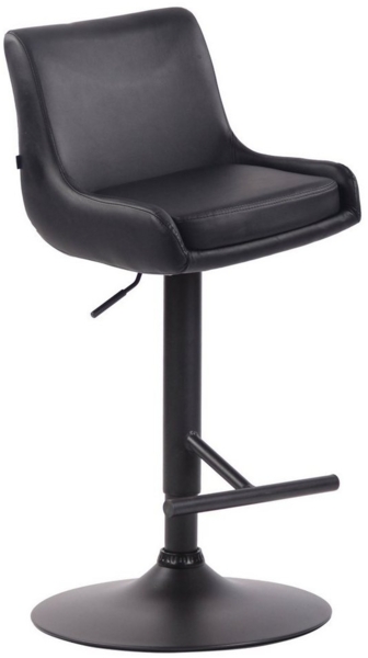 CLP Barhocker Club Kunstleder drehbar und stufenlos verstellbar,schwarz schwarz
