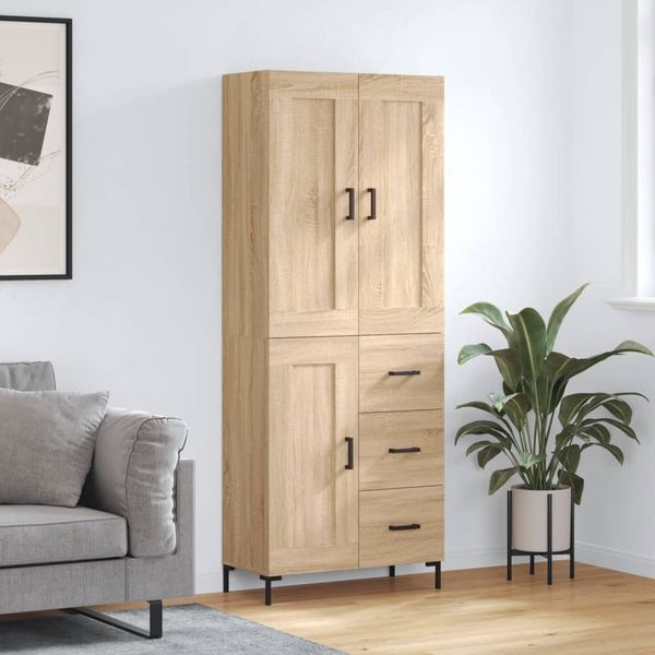 vidaXL Highboard Sonoma-Eiche 69,5x34x180 cm Holzwerkstoff 3200004