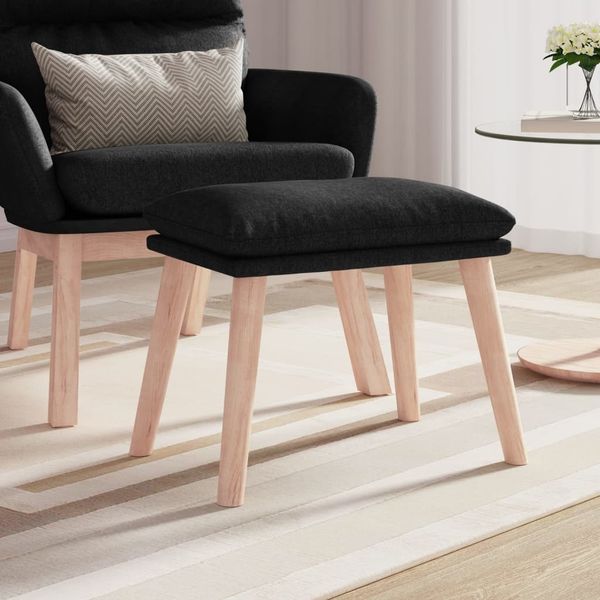 vidaXL Fußhocker Schwarz 45 x 29,5 x 39 cm Stoff [341430]