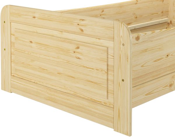 Erst-Holz Seniorenbett extra hoch mit Rollrost, Massivholz Kiefer, 100x200 Bild 10