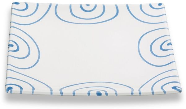 Gmundner Keramik Blaugeflammt, Dessertteller Trend (20x20cm)
