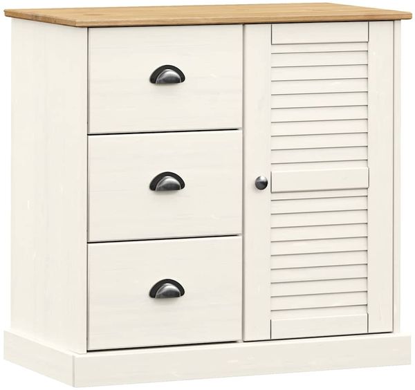 Sideboard, Kommode mit Schubladen 78x40x75 cm Massivholz Kiefer j2203p