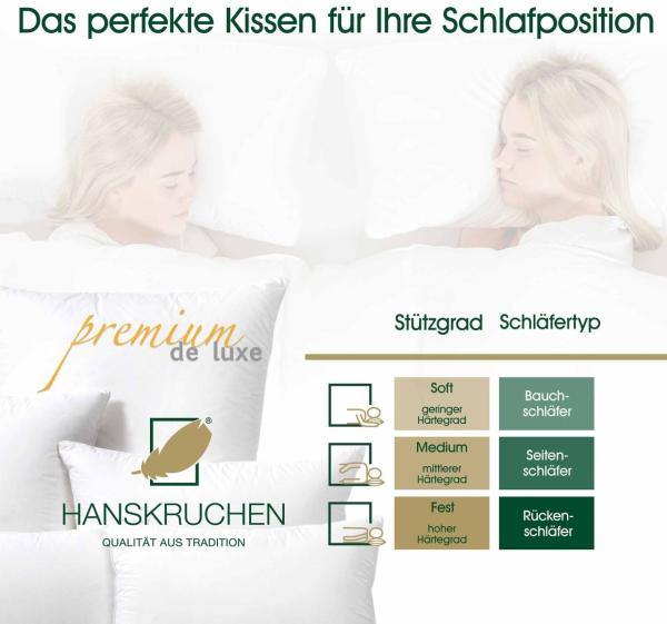 HANSKRUCHEN Daunenkissen Premium de Luxe - 50x70 cm - 1,30 kg Bild 8