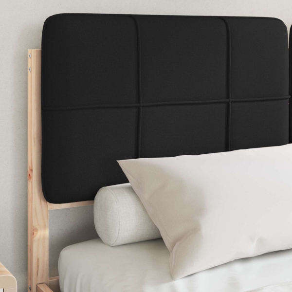 vidaXL Bettgestell mit gepolstertem Kopfteil Schwarz 140 x 200 cm 877976 Bild 2