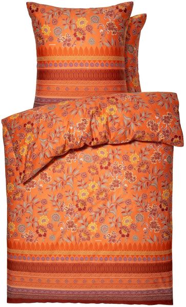 Bettwäsche Bassetti Mako Satin Varigotti O1 orange 135x200