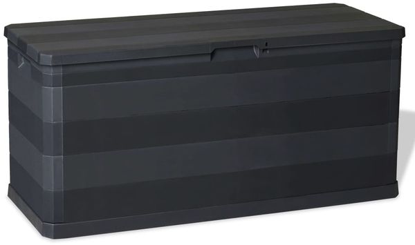 vidaXL Gartenbox Schwarz 117×45×56 cm 43708