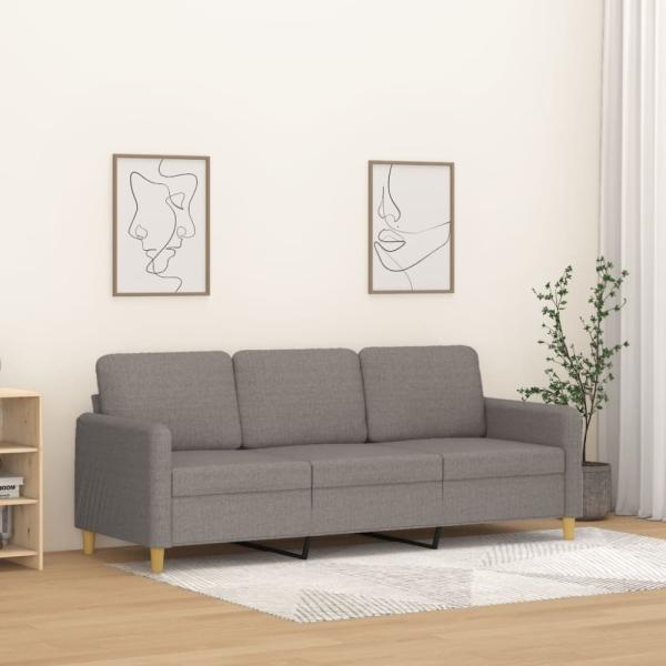 vidaXL 3-Sitzer-Sofa Taupe 180 cm Stoff