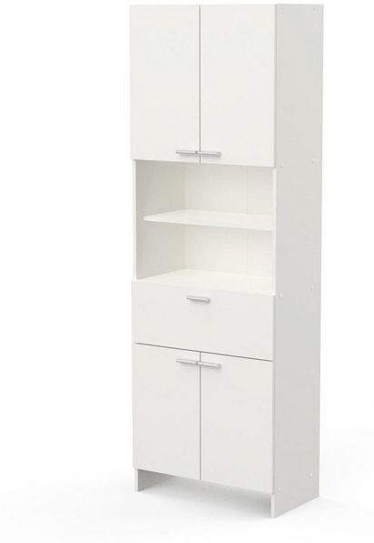 habeig Badezimmerspiegelschrank Badschrank weiß Hochschrank Spiegel Coral weiß Kommode als Serie erhältlich