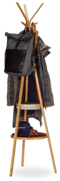 Bambus Garderobe mit Ablagen 10021495