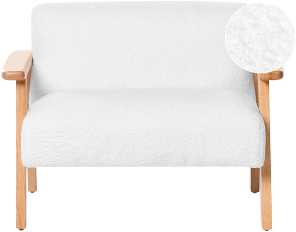 Kindersofa LALMO Bouclé Weiß