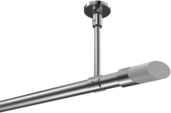 Gardinenstangen-Set Sonette Verano 360 cm (geteilt in 2 x 180 cm), 1-läufig, 20 mm Ø Chrom