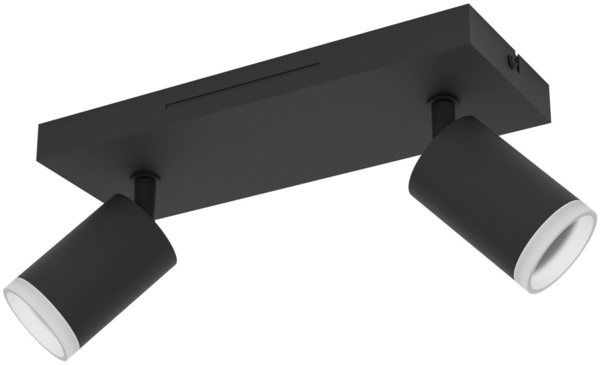 Eglo LED Leuchten 2er Spot Melitello-Z schwarz 25 x 11 cm RGB dimmbar