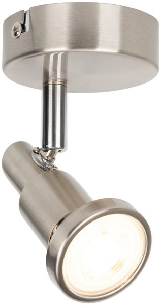 Mylight LED Wandstrahler 1er Spot Ø 8 x 14,5 cm nickel warmweiß