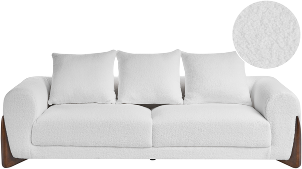 Sofa 3-Sitzer VINLIDEN Bouclé Weiß