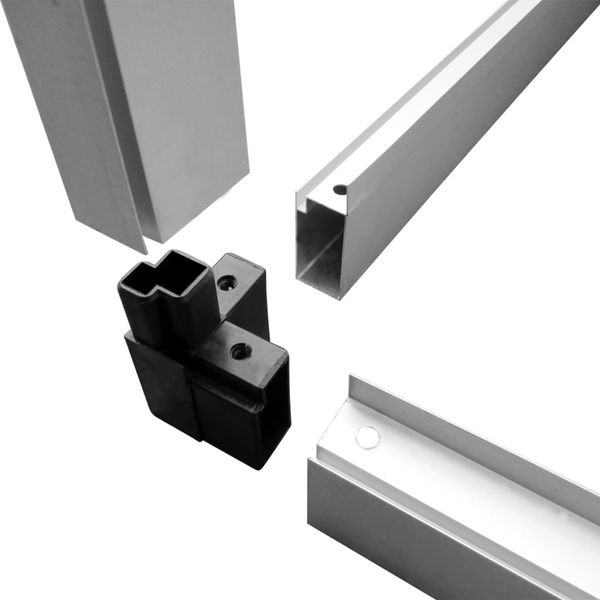 vidaXL Gewächshaus Aluminium 362x190x195 cm 13,41 m³ 45216 Bild 10