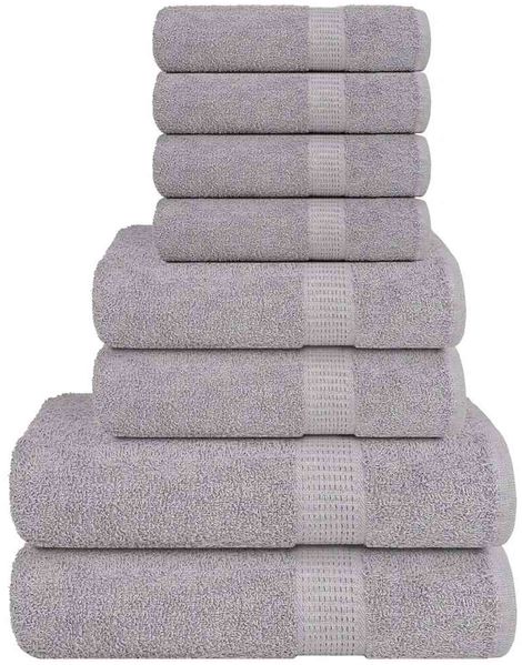 vidaXL 8-tlg. Handtuch-Set FROGN Grau 360 g/m² 137068
