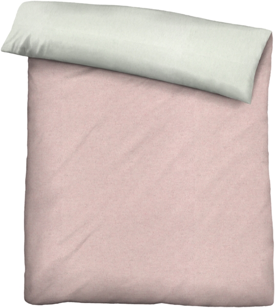 biberna Melange-Flanell Bettwäsche 0840500 MELANGE UNI, rose, 1x 155x200 cm + 1x 80x80 cm