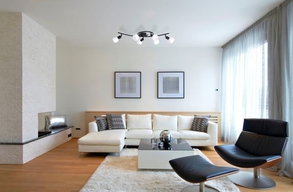 NOWA Deckenleuchte LOXY, Leuchtmittel wechselbar, Warmweiß, Deckenlampe, Dreh-/Schwenkbar, Glas opal, Flur, Wohnzimmer