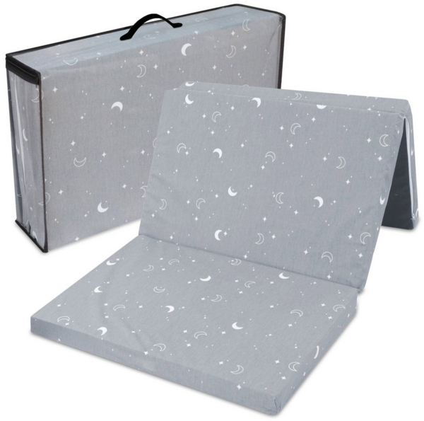 Klappmatratze Faltbare Reisebett Baby Matratze 60x120 cm - Faltmatratze für Kinder Gästematratze klappbar Babymatratze Bodenmatratze Schlafmatratze und Reisematratze Monde