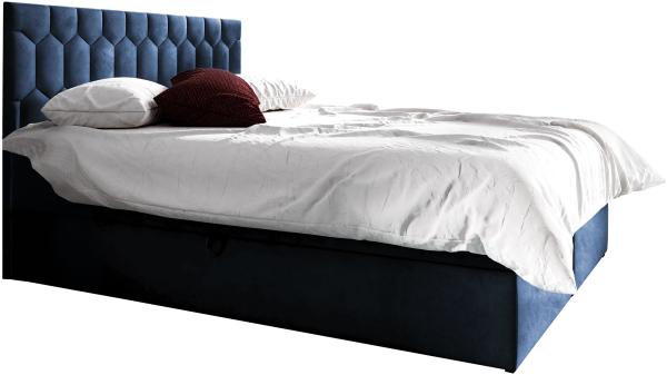 Boxspringbett 'Paremo M24', blau, 140 x 200 cm