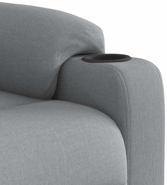 vidaXL Massagesessel Elektrisch Hellgrau Stoff 3303022 Bild 11