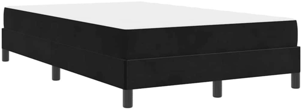 vidaXL Boxspringbett mit Matratze Schwarz 120 x 190 cm Stoff 3398679 Bild 1